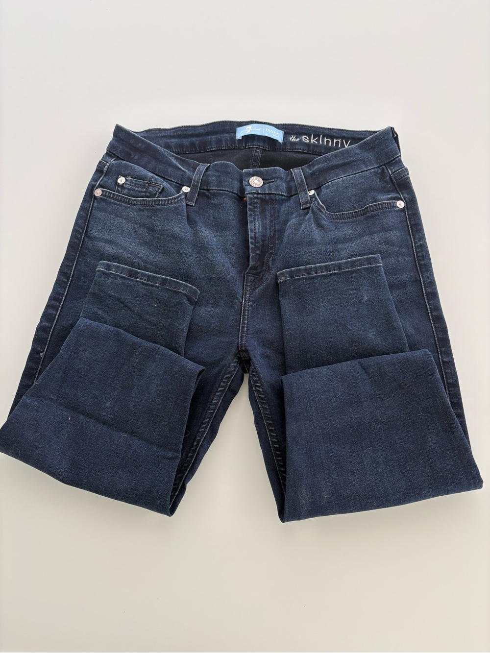 7 For All Mankind Dark Indigo Skinny Jeans